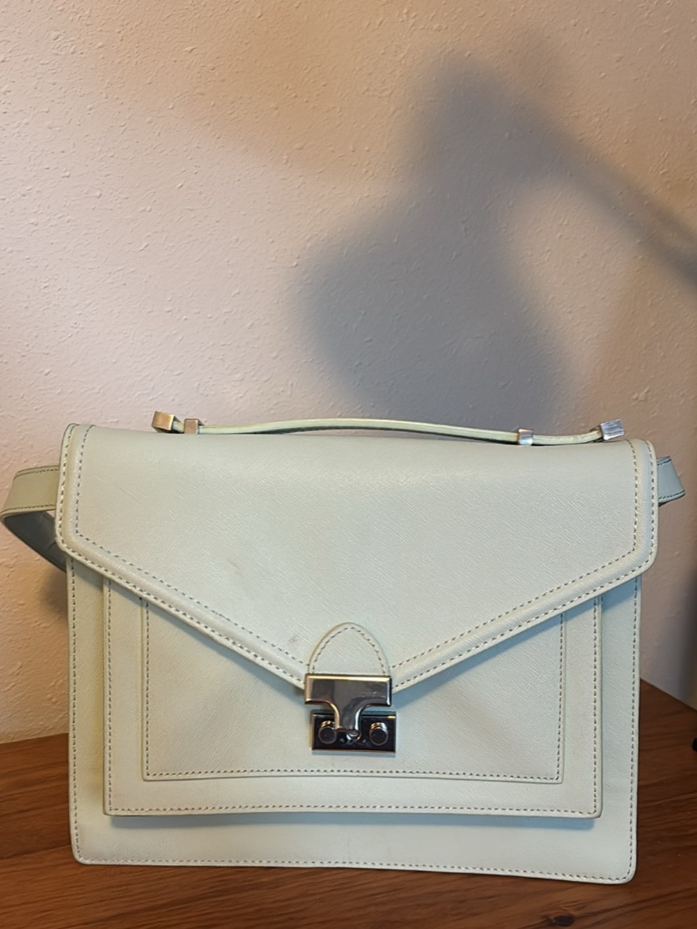 Loeffler Randall Pale Mint Structured Satchel